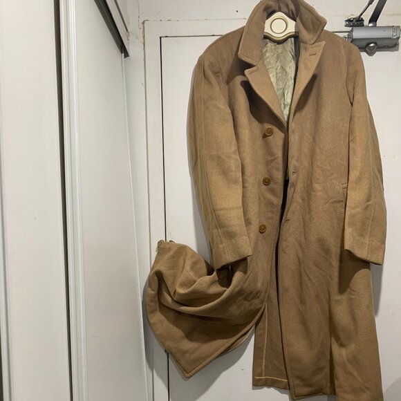 THE UNITED WOOLEN COMPANY VINTAGE TRENCH COATS SIZE L/XL - Picture 2 of 15